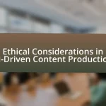 Ethical Considerations in AI-Driven Content Production