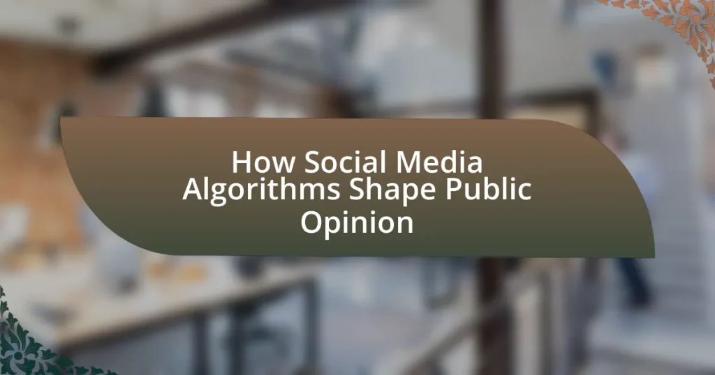 How Social Media Algorithms Shape Public Opinion