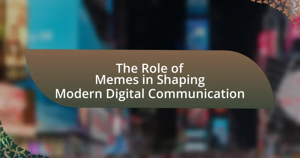 The Role of Memes in Shaping Modern Digital Communication