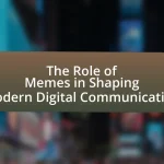 The Role of Memes in Shaping Modern Digital Communication