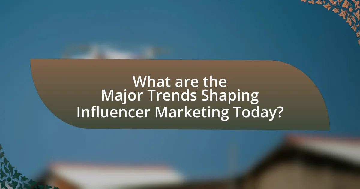 What are the Major Trends Shaping Influencer Marketing Today?