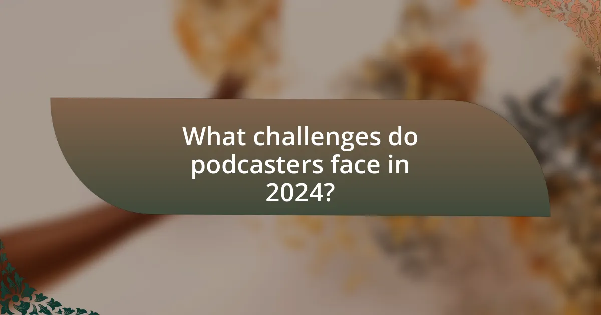 What challenges do podcasters face in 2024?