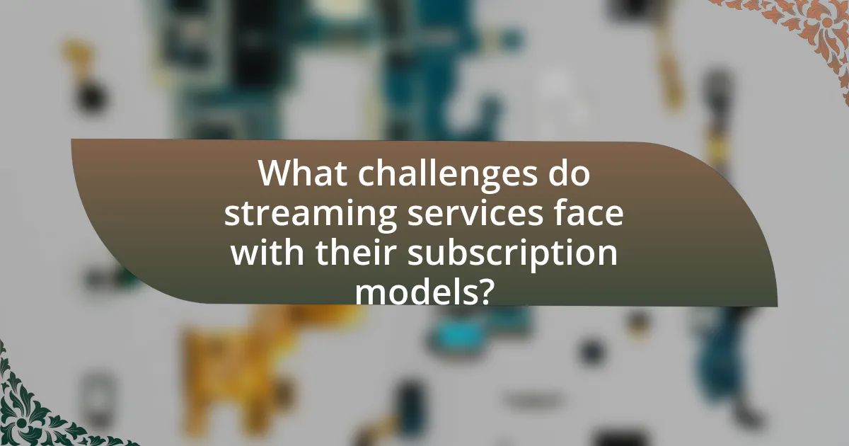 What challenges do streaming services face with their subscription models?
