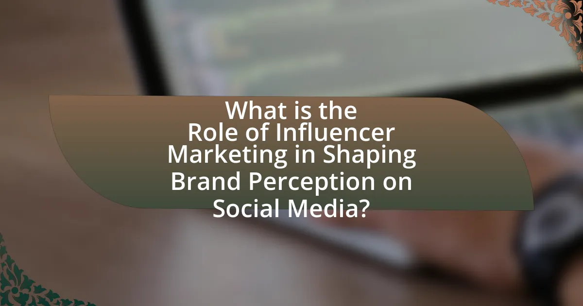 What is the Role of Influencer Marketing in Shaping Brand Perception on Social Media?