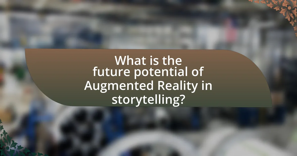 What is the future potential of Augmented Reality in storytelling?