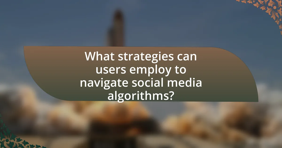 What strategies can users employ to navigate social media algorithms?